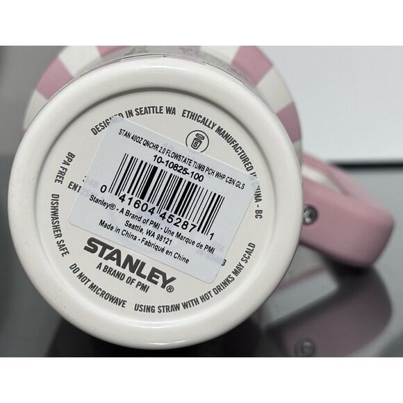 Stanley Quencher H2.0 FlowState Tumbler 40oz, Peach Whip Cabana Gloss - Picture 4 of 4